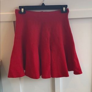 Signature 8 red flared skirt